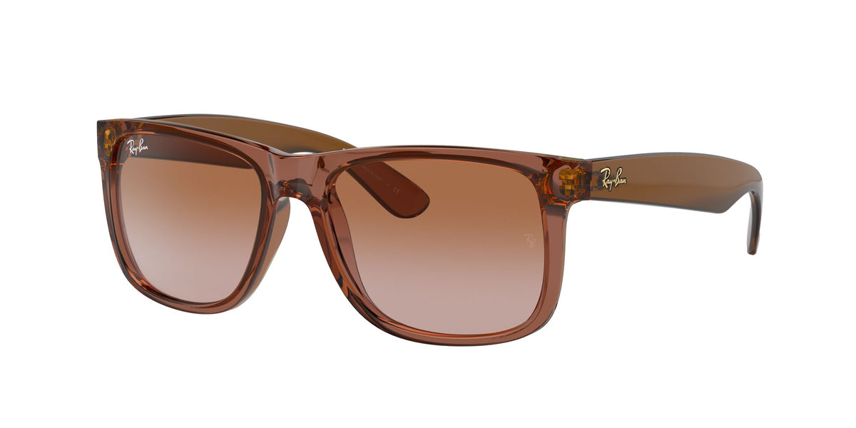 Ray-Ban 0RB4165 #6594/13 Justin Transparent Light Brown / Brown Size: 55 (Category: 2N) 55 / Polycarbonate / Nylon / Nylon