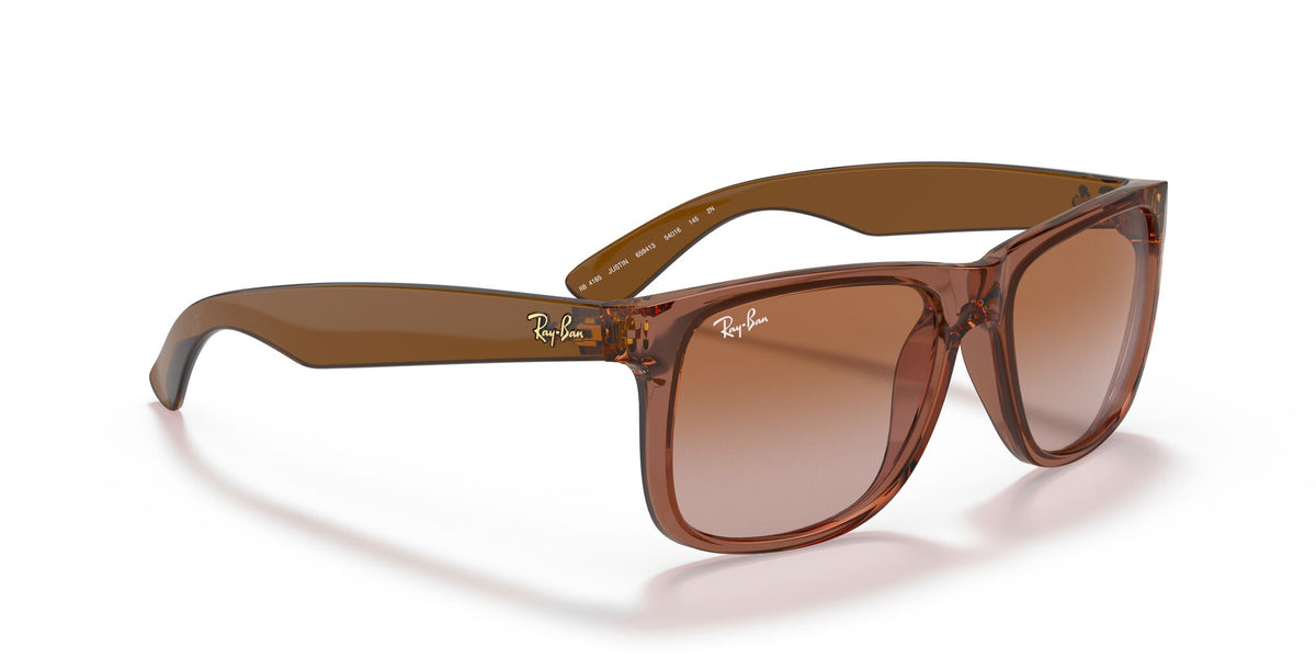 Ray-Ban 0RB4165 #6594/13 Justin Transparent Light Brown / Brown Size: 55 (Category: 2N) 55 / Polycarbonate / Nylon / Nylon