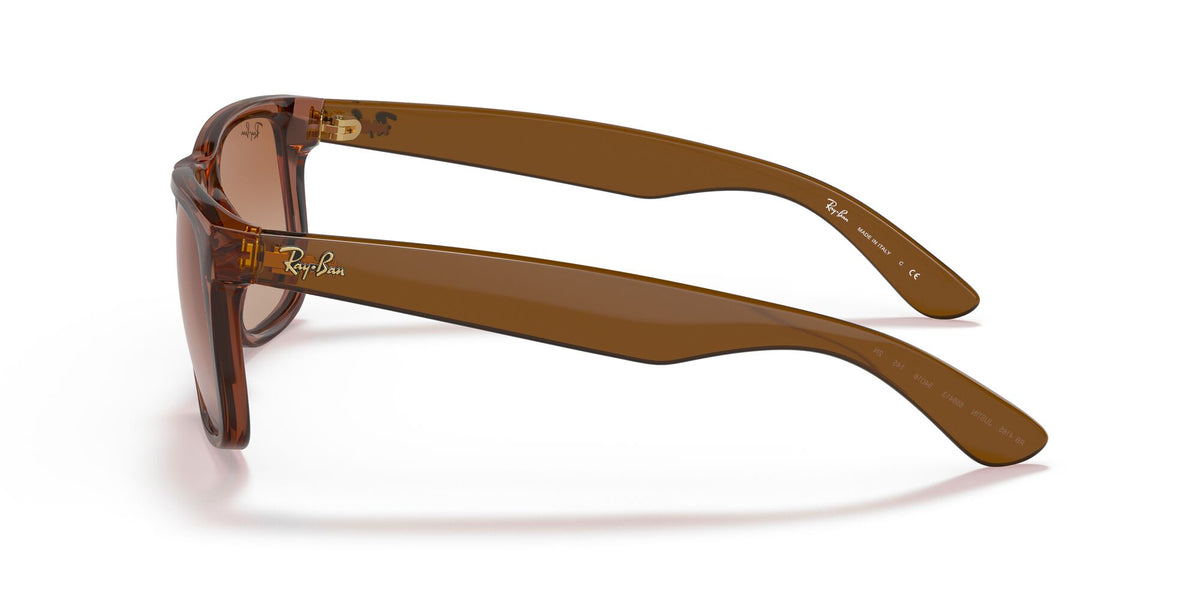 Ray-Ban 0RB4165 #6594/13 Justin Transparent Light Brown / Brown Size: 55 (Category: 2N) 55 / Polycarbonate / Nylon / Nylon