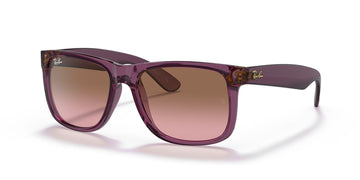 RB 4165 Ray-Ban Justin Transparent Violet /  Pink Gradient Brown 55 55 / Plastic / Plastic