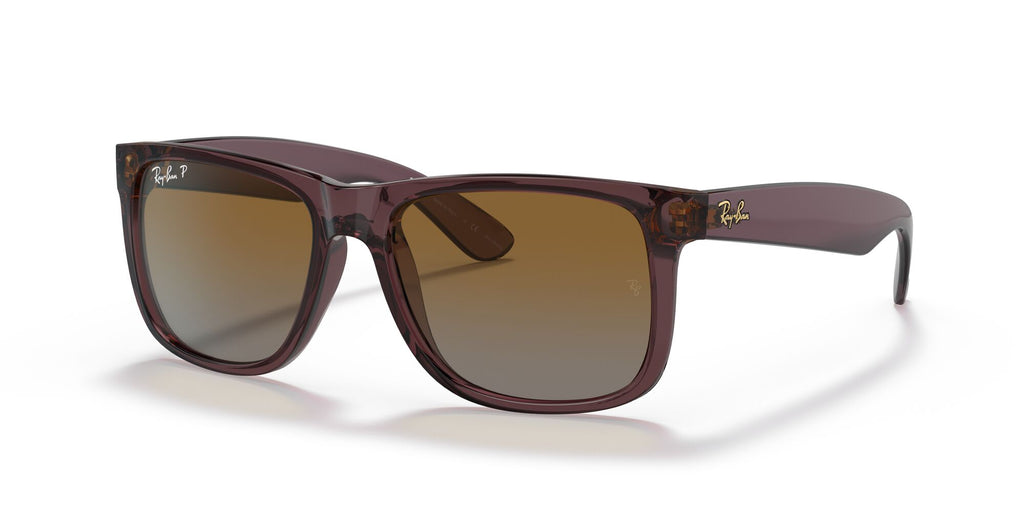 Ray-Ban Justin 0RB4165 6597T5 55 Transparent Dark Brown/ Brown 55 / Polycarbonate / Nylon / Nylon