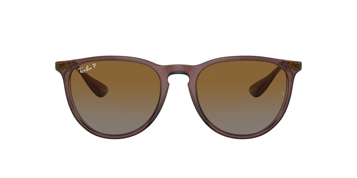 Ray-Ban Erika 0RB4171 6593T5 54 Transparent Dark Brown/ Brown Gradient Polar - Blue Star Eyewear