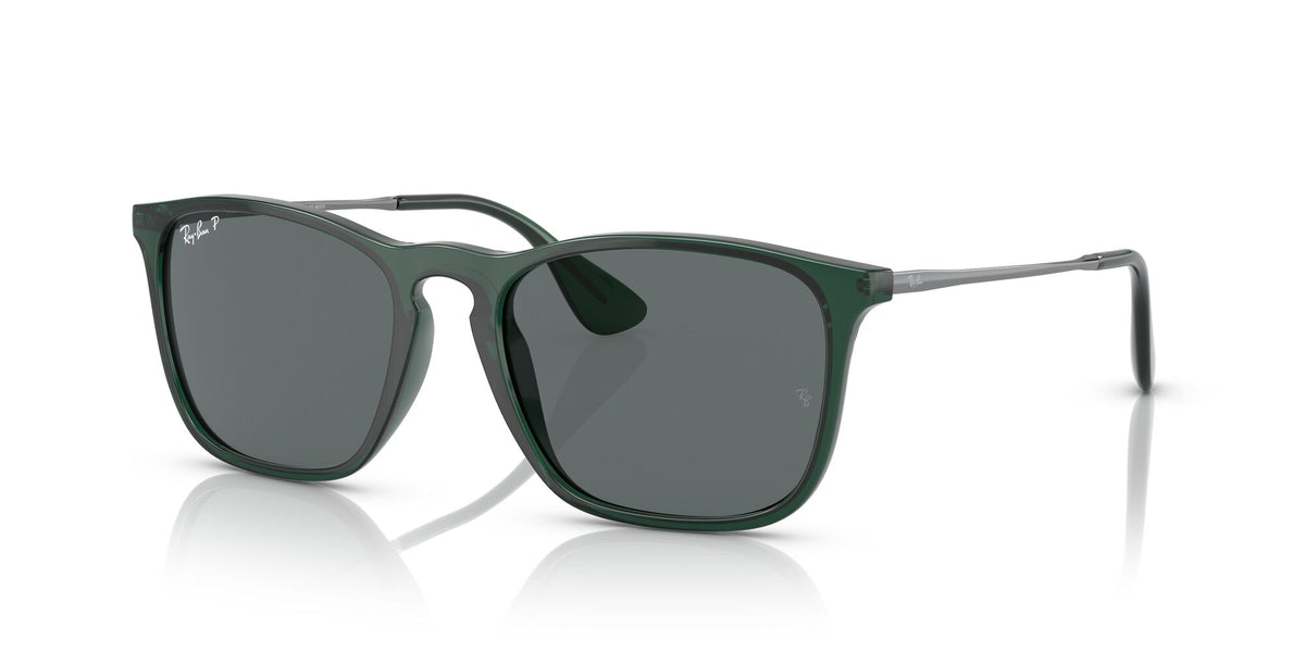 Ray-Ban Chris 0RB4187F 666381 54 Transparent Green/ Dark Grey 54 / Polycarbonate / Injected / Metal