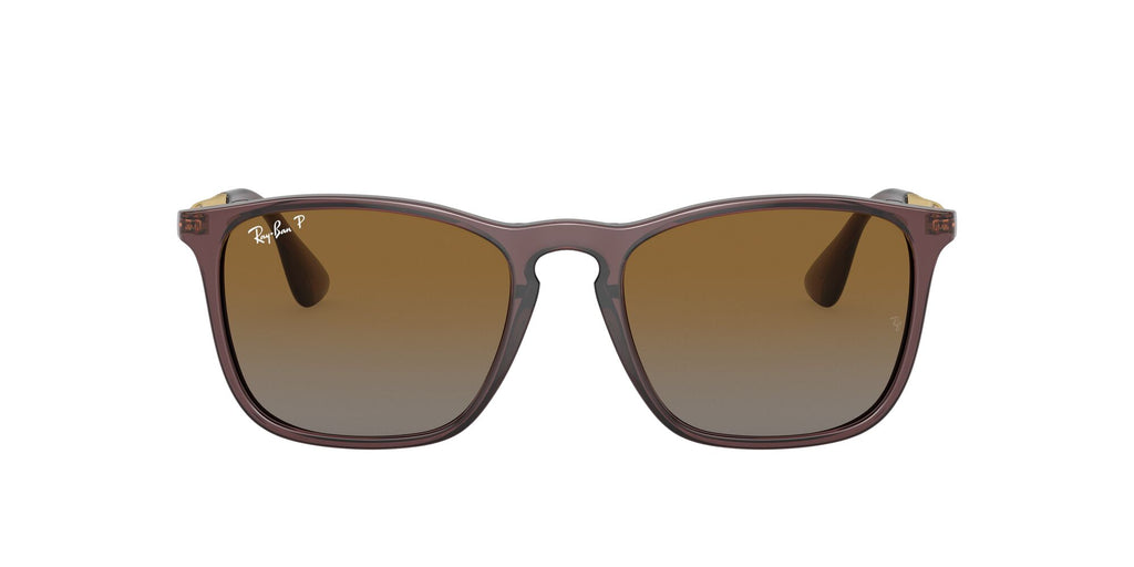 RB 4187F Ray-Ban Chris Transparent Brown / Brown 54 54 / Polycarbonate / Injected / Metal