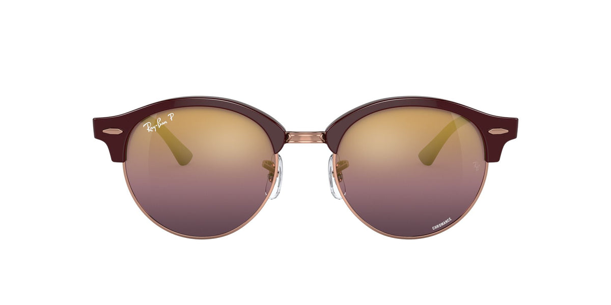 RB 4246 Ray-Ban Clubround Bordeaux On Rose Gold / Gold/Red 51 51 / Crystal / Acetate / Acetate