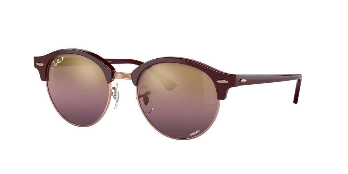 RB 4246 Ray-Ban Clubround Bordeaux On Rose Gold / Gold/Red 51 51 / Crystal / Acetate / Acetate
