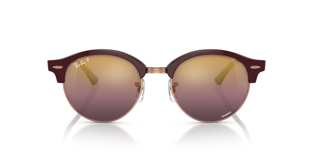 RB 4246 Ray-Ban Clubround Bordeaux On Rose Gold / Gold/Red 51 51 / Crystal / Acetate / Acetate