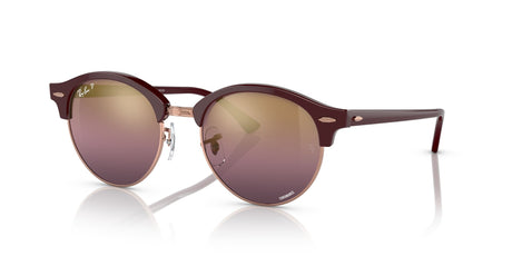 RB 4246 Ray-Ban Clubround Bordeaux On Rose Gold / Gold/Red 51 51 / Crystal / Acetate / Acetate