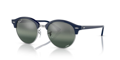 RB 4246 Ray-Ban Clubround Blue On Silver / Silver/Blue 51 51 / Crystal / Acetate / Acetate