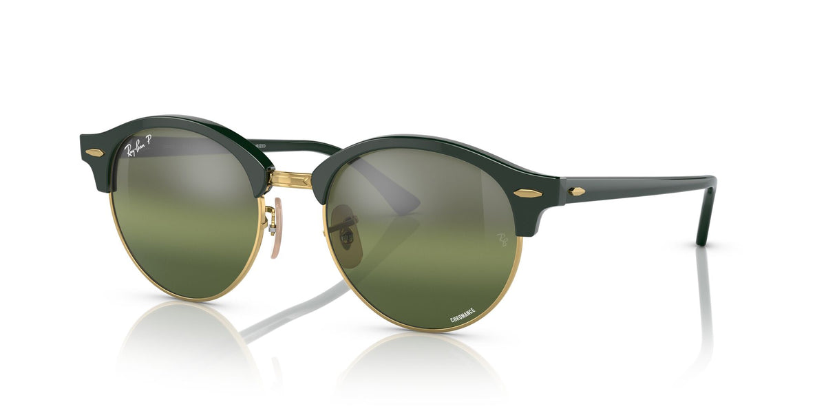RB 4246 Ray-Ban Clubround Green On Gold / Silver/Green 51 51 / Crystal / Acetate / Acetate