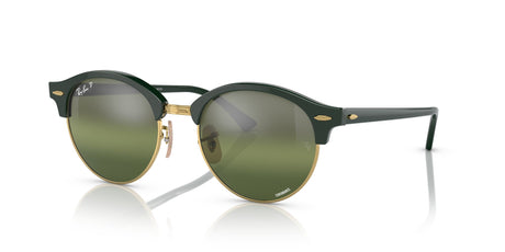 RB 4246 Ray-Ban Clubround Green On Gold / Silver/Green 51 51 / Crystal / Acetate / Acetate