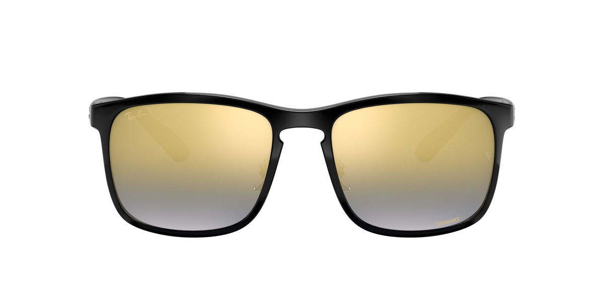 Ray-Ban0RB4264 601/J0 58 Gloss Black/ Blue Mirror Gold Gradient