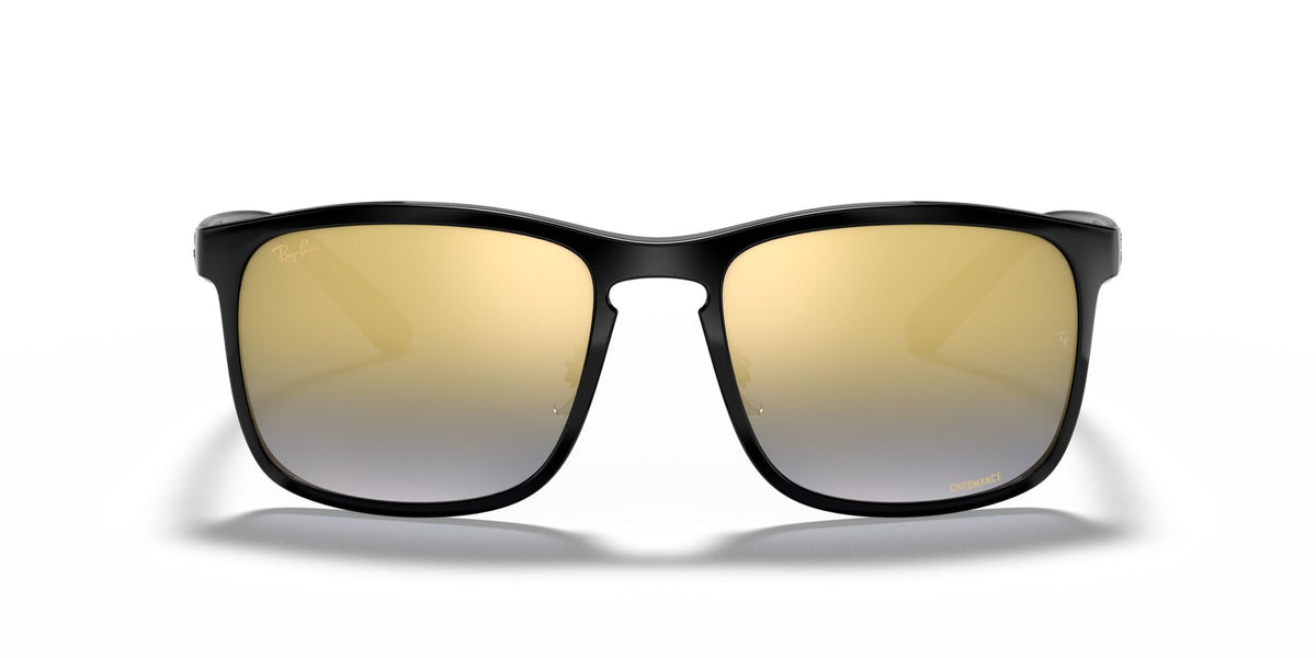 Ray-Ban0RB4264 601/J0 58 Gloss Black/ Blue Mirror Gold Gradient