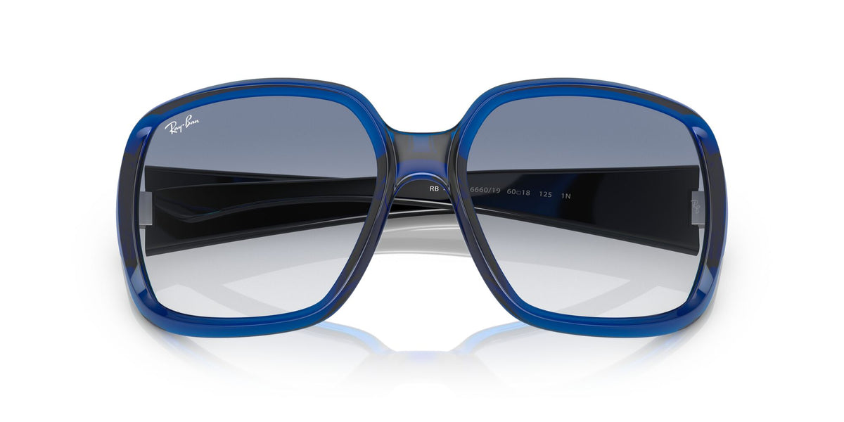 RB 4347 Ray-Ban Powderhorn Transparent Blue / Blue 60 60 / Polyamide Bio / Nylon / Nylon