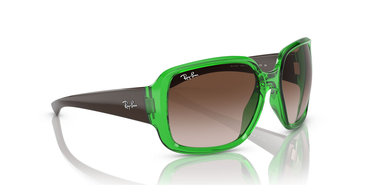 RB 4347 Ray-Ban Powderhorn Transparent Green / Brown 60 60 / Polyamide Bio / Nylon / Nylon