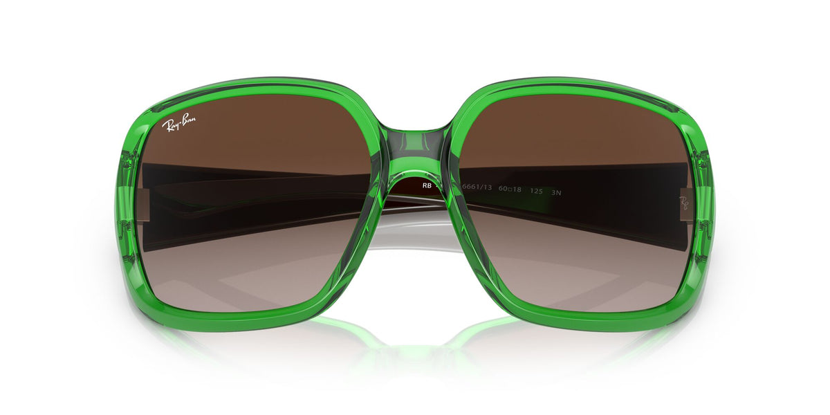 RB 4347 Ray-Ban Powderhorn Transparent Green / Brown 60 60 / Polyamide Bio / Nylon / Nylon