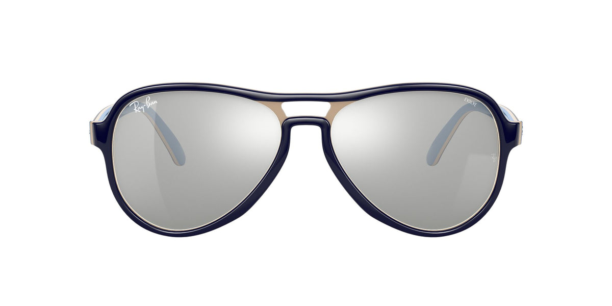 RB 4355 Ray-Ban Vagabond Light Blue / Photo Grey Mirror Grey 58 58 / Crystal / Nylon / Nylon
