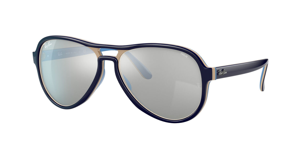 RB 4355 Ray-Ban Vagabond Light Blue / Photo Grey Mirror Grey 58 58 / Crystal / Nylon / Nylon