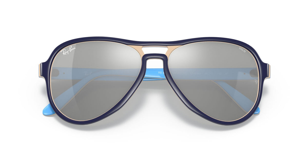 RB 4355 Ray-Ban Vagabond Light Blue / Photo Grey Mirror Grey 58 58 / Crystal / Nylon / Nylon