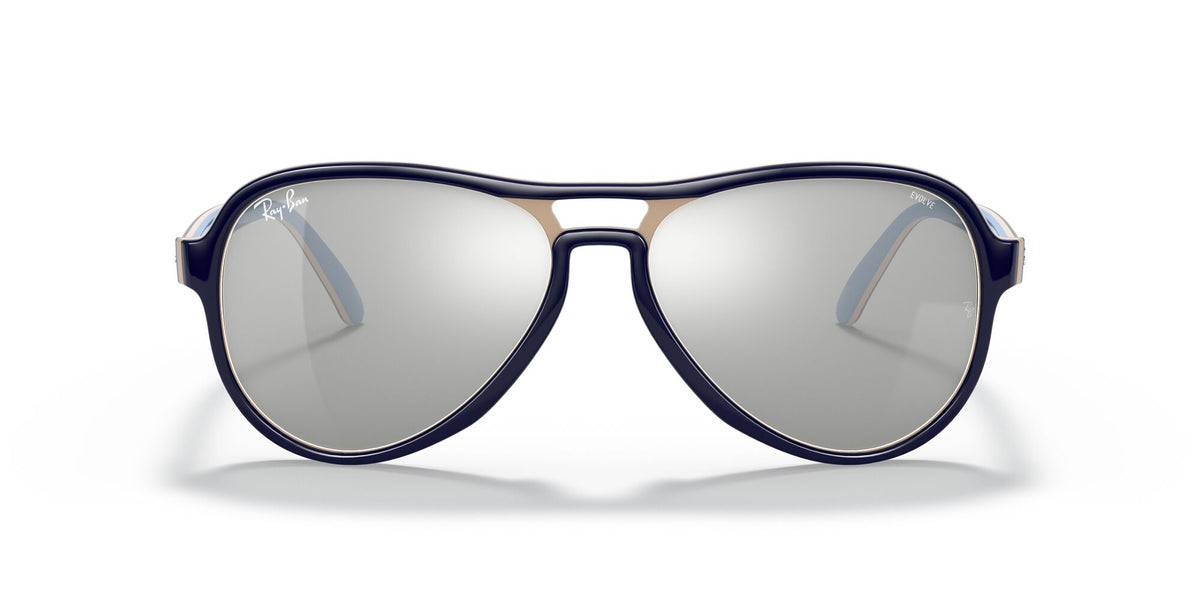 RB 4355 Ray-Ban Vagabond Light Blue / Photo Grey Mirror Grey 58 58 / Crystal / Nylon / Nylon