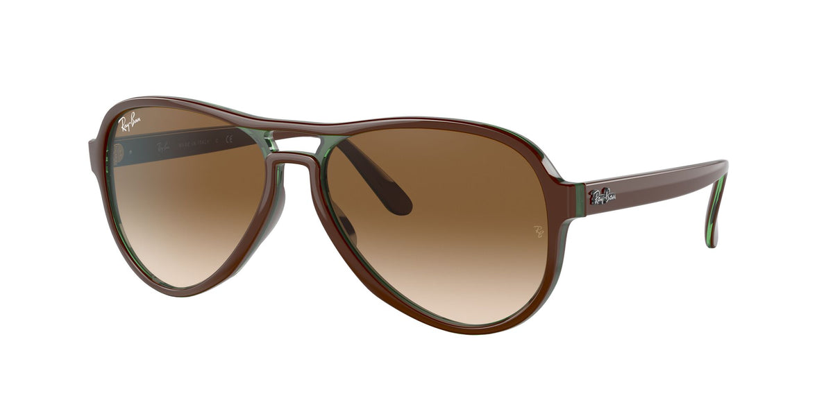RB 4355 Ray-Ban Vagabond Brown On Green / Clear Gradient Brown 58 58 / Crystal / Nylon / Nylon