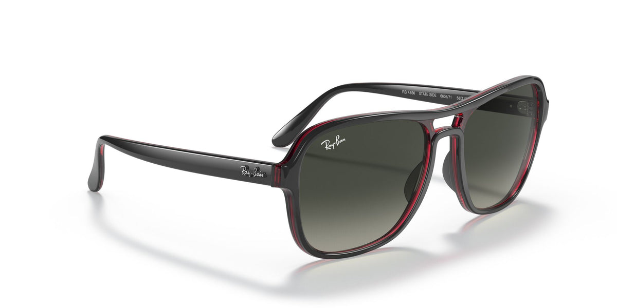 RB 4356 Ray-Ban State Side Transparent Grey / Grey Gradient 58 58 / Crystal / Nylon / Nylon