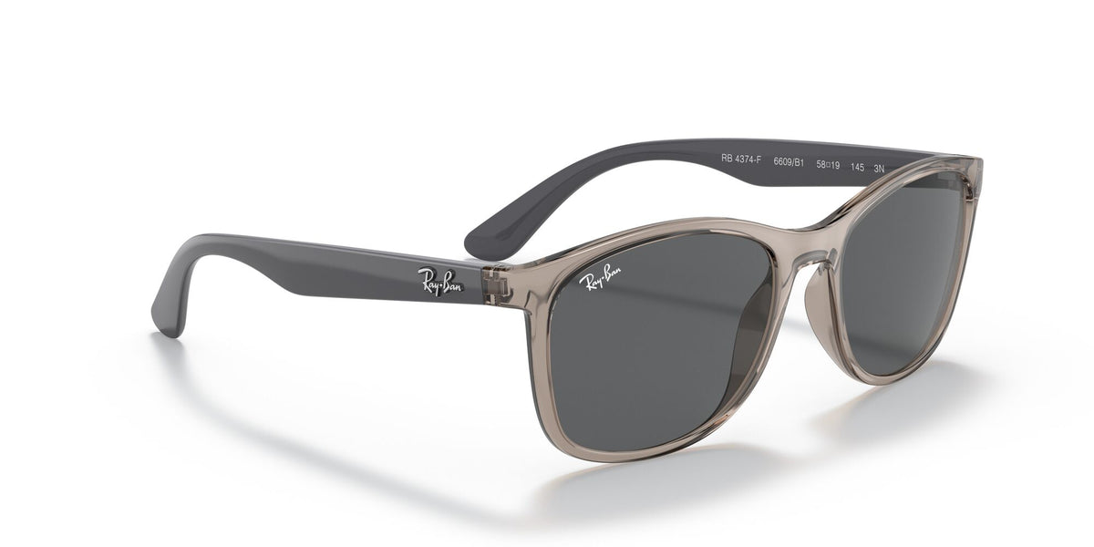 RB 4374F Ray-BanTransparent Grey / Dark Grey 58 58 / Crystal / Nylon / Nylon
