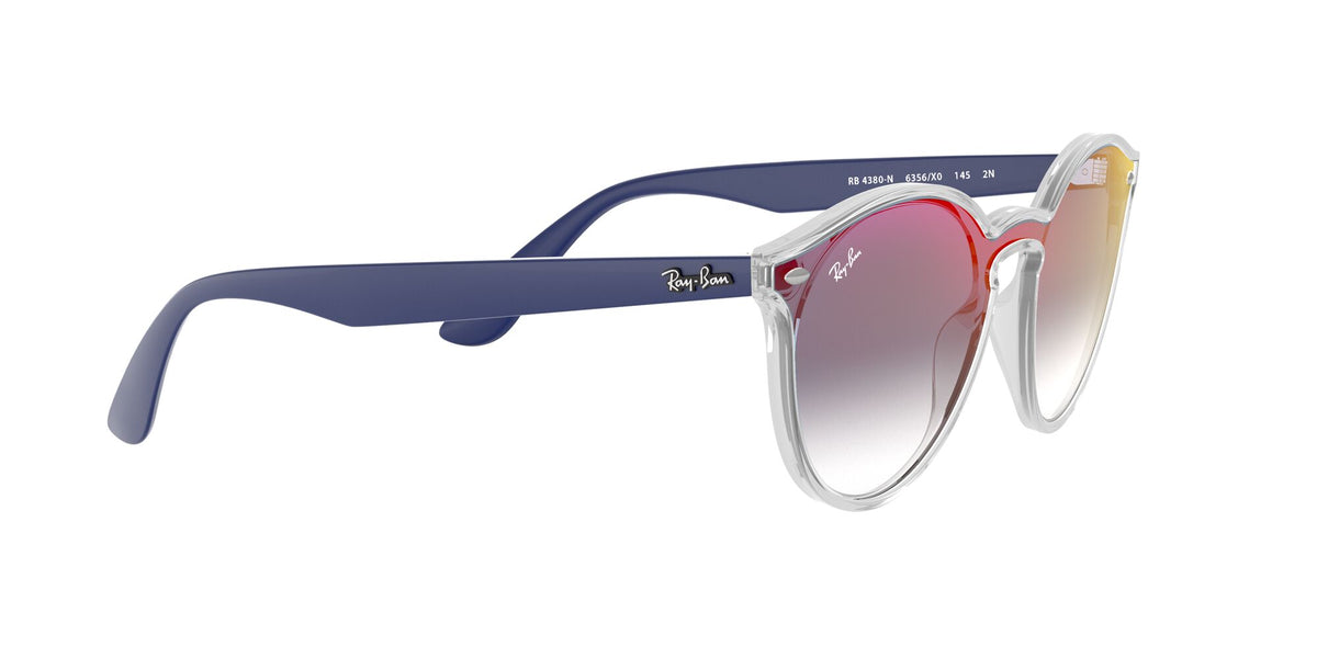 Ray-Ban Blaze Panthos 0RB4380N 6356X0 37 Transparent/ Blue
