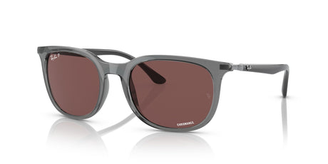 Ray-Ban  0RB4386 6650AF 54 Transparent Grey/ Dark Violet 54 / Crystal / Injected / Metal