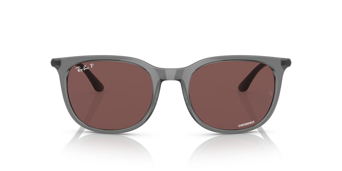 RB 4386F Ray-BanTransparent Grey / Dark Violet 55 55 / Crystal / Injected / Metal