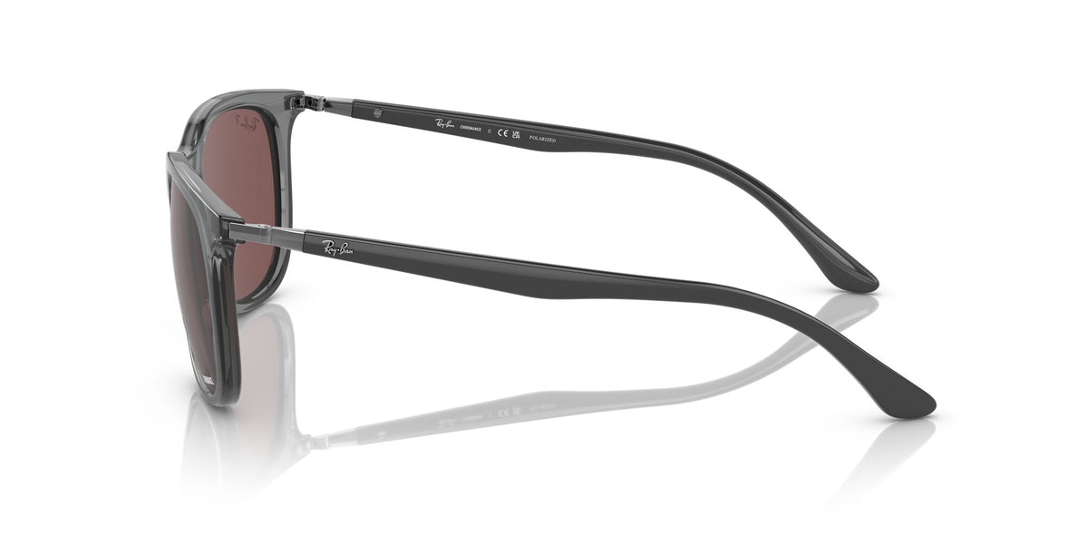 RB 4386F Ray-BanTransparent Grey / Dark Violet 55 55 / Crystal / Injected / Metal