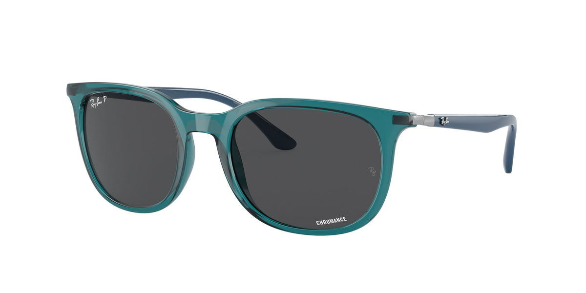 RB 4386 Ray-BanTransparent Turquoise / Dark Grey 54 54 / Crystal / Injected / Metal