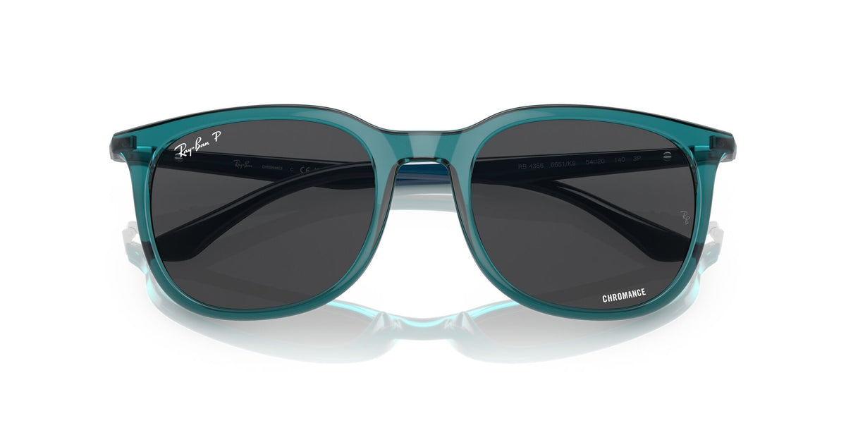 RB 4386 Ray-BanTransparent Turquoise / Dark Grey 54 54 / Crystal / Injected / Metal