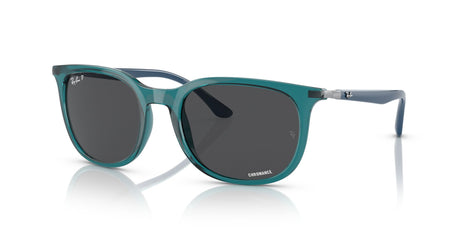 RB 4386 Ray-Ban  Transparent Turquoise / Dark Grey 54 54 / Crystal / Injected / Metal