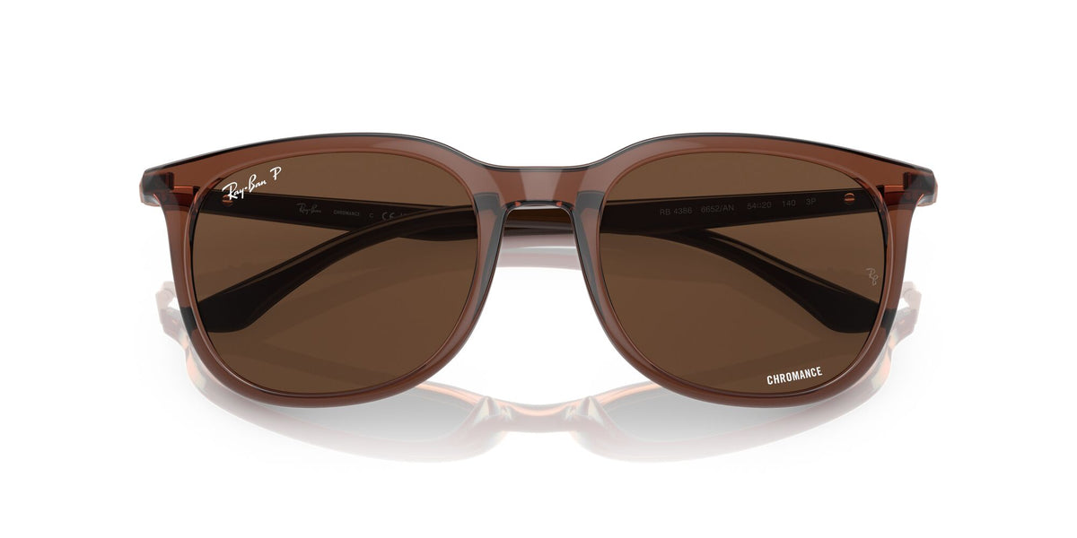RB 4386 Ray-BanTransparent Brown / Brown 54 54 / Crystal / Injected / Metal