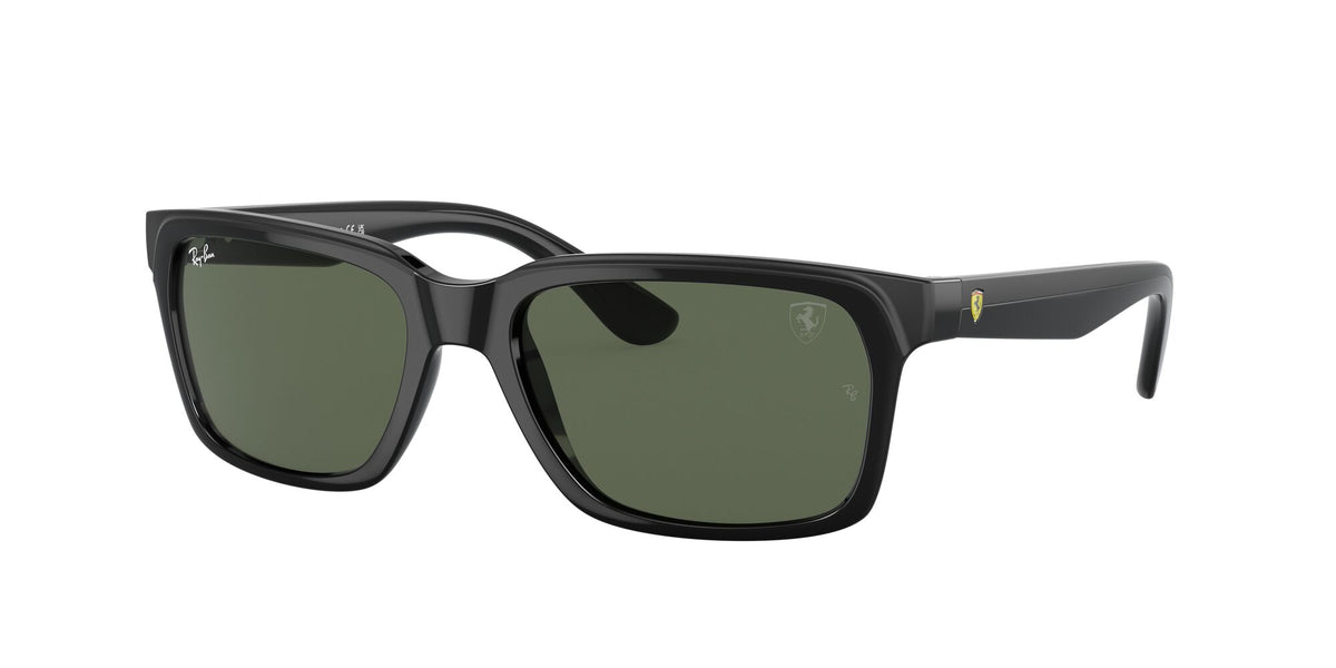 Ray-Ban0RB4393M F65071 56 Black/ Dark Green Lens