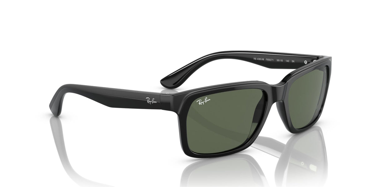 Ray-Ban0RB4393M F65071 56 Black/ Dark Green Lens