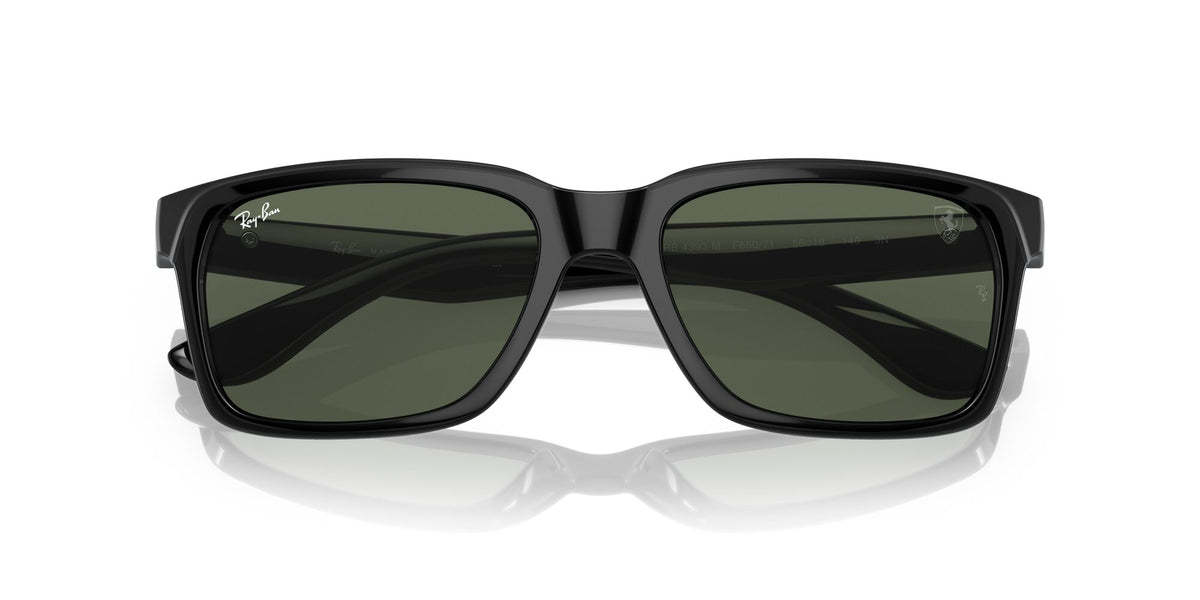 Ray-Ban0RB4393M F65071 56 Black/ Dark Green Lens