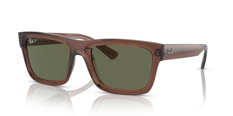 Ray-Ban Warren 0RB4396F 66789A 57 Transparent Brown/ Dark Green 57 / Polycarbonate / Injected / Molded Acetate