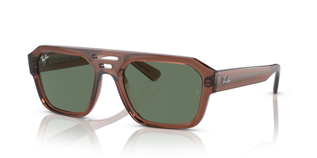 Ray-Ban Corrigan 0RB4397 667882 54 Transparent Brown/ Dark Green 54 / Polyamide Bio / Acetate / Molded Acetate