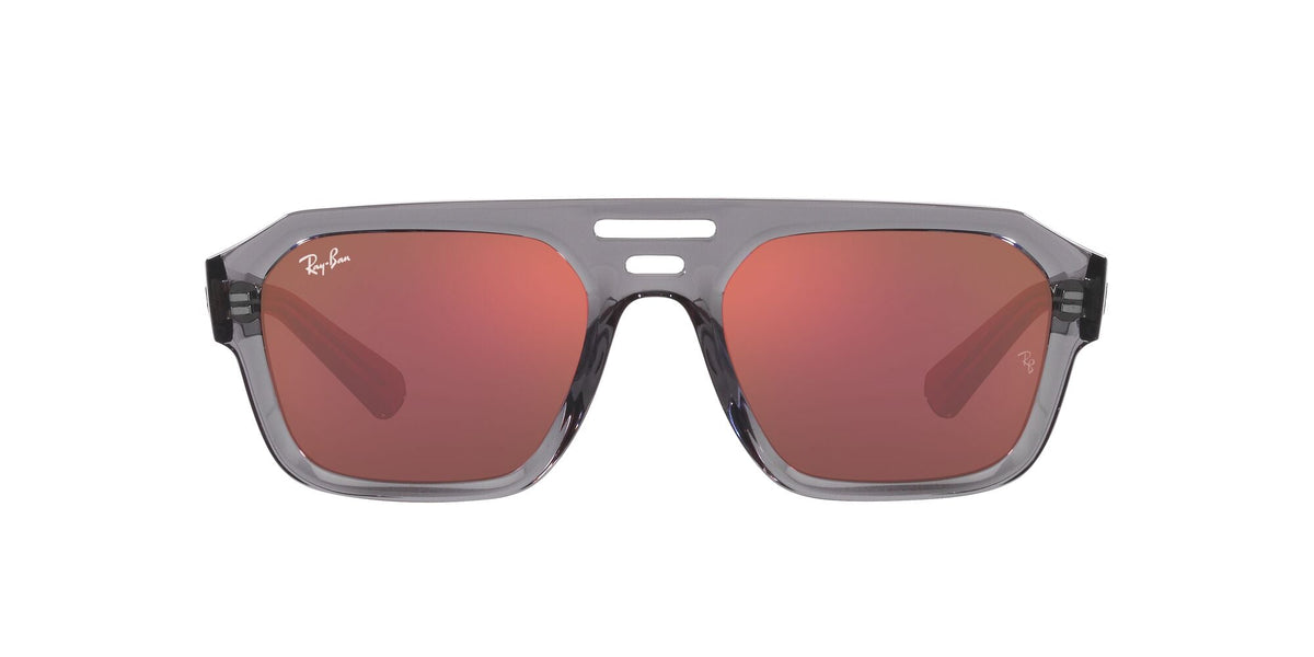 Ray-Ban Corrigan 0RB4397 6684D0 54 Transparent Grey/ Dark Violet/Red - Blue Star Eyewear