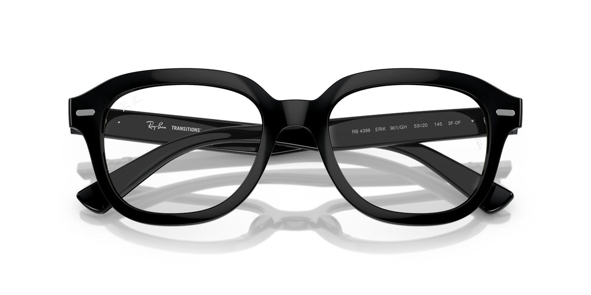 Ray-Ban Erik 0RB4398 901/GH 51 Black/ Clear/Grey 51 / Crystal / Propionate / Propionate