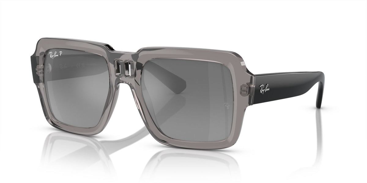 Ray-Ban Magellan 0RB4408 672582 54 Transparent Grey/ Silver/Grey 54 / Polycarbonate / Injected / Molded Acetate