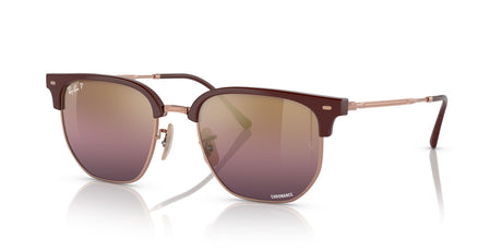 Ray-Ban New Clubmaster 0RB4416F 6654G9 55 Bordeaux On Rose Gold/ Red 55 / Crystal / Injected / Metal
