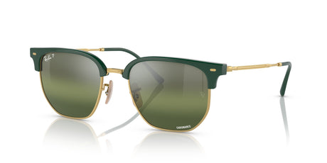 Ray-Ban New Clubmaster 0RB4416F 6655G4 55 Green On Gold/ Silver 55 / Crystal / Injected / Metal