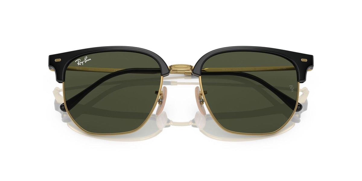 Ray-Ban New Clubmaster 0RB4416 601/31 51 Black On Gold/ Green 51 / Crystal / Propionate / Metal
