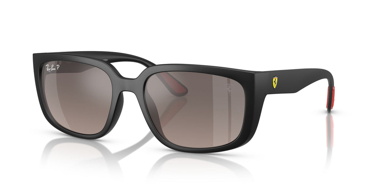 Ray-Ban0RB4443M F6025J 57 Black/ Grey Mirror Polar