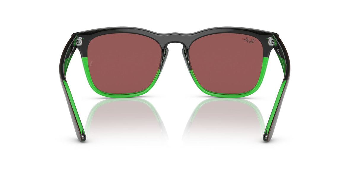 RB 4487F Ray-Ban Steve Dark Brown On Transparent Green / Dark Violet 54 54 / Polyamide Bio / Injected / Molded