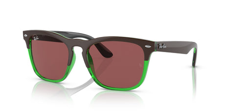 RB 4487F Ray-Ban Steve Dark Brown On Transparent Green / Dark Violet 54 54 / Polyamide Bio / Injected / Molded