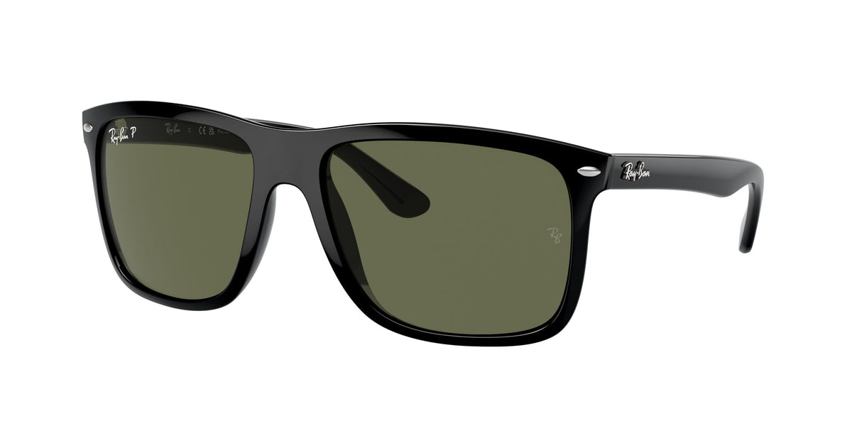Ray-Ban Boyfriend Two 0RB4547 601/58 57 Black/ Green 57 / Crystal / Injected / Injected
